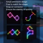 JSK-P30 9 Sections Smart WiFi Bluetooth Splicing Atmosphere Light Sound Control Constellation Light Support Amazon Alexa / Google Assistant / DuerOS - Image 6