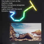 JSK-P30 9 Sections Smart WiFi Bluetooth Splicing Atmosphere Light Sound Control Constellation Light Support Amazon Alexa / Google Assistant / DuerOS - Image 8