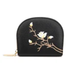 Semicircular Embroidery Large Capacity Multi-card Slot ID Card Holder