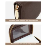 Semicircular Embroidery Large Capacity Multi-card Slot ID Card Holder - Image 5