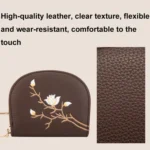 Semicircular Embroidery Large Capacity Multi-card Slot ID Card Holder - Image 7