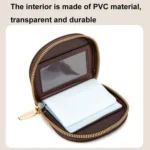 Semicircular Embroidery Large Capacity Multi-card Slot ID Card Holder - Image 8