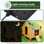 Solar Powered Automatic Chicken Coop Door 4 Modes Automatic Chicken Door with Remote Control - Image 5