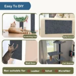 Trimmable Self-Adhesive Cat Scratching Mat DIY Climbing Cat Scratcher - Image 6