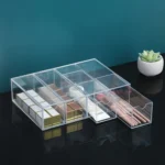 4-Layer Acrylic Stackable Desktop Eyeglasses Display Case Dustproof Drawer Storage Box - Image 6