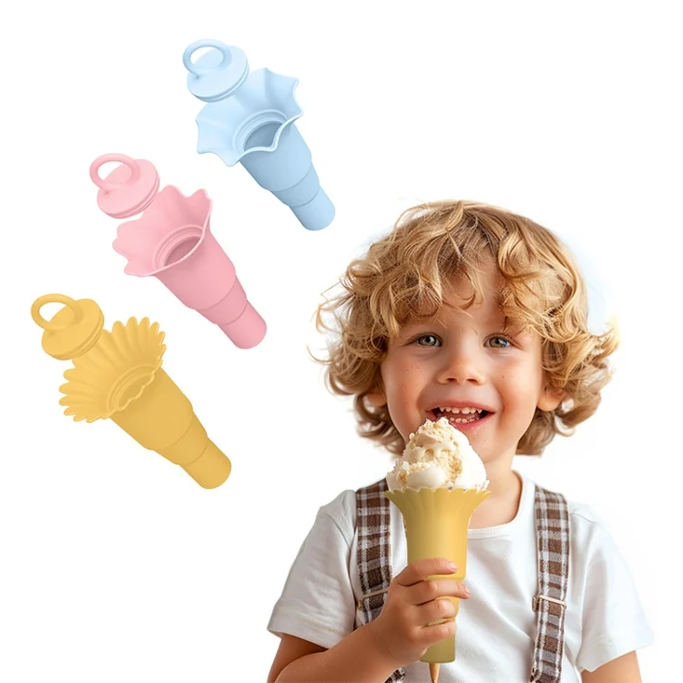 TBD06047892_B7.webp Foldable Silicone Ice Cream Cone Kids Multifunctional Anti-Dirty Hands Anti-Leak Ice Cream Holder - Image 8