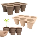 6 Holes Nursery Box Small Vegetable Flower Plant Breathable Growing Tray Silicone Folding Nursery Pot - Image 3