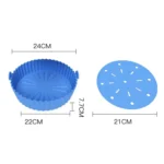 Double-layer Large Size for 8.5-10 inch Air Fryer Silicone Insulated Liner Baking Pan Thickened Cake Molds - Image 3