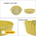 Double-layer Large Size for 8.5-10 inch Air Fryer Silicone Insulated Liner Baking Pan Thickened Cake Molds - Image 4