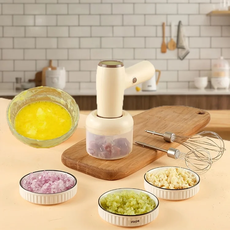 TBD06047928_B1.webp 2 in 1 Portable Wireless Garlic Chopper Egg Beater Mixer Cooking Machine - Image 2