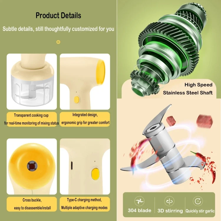 TBD06047928_B3.webp 2 in 1 Portable Wireless Garlic Chopper Egg Beater Mixer Cooking Machine - Image 4