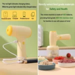 2 in 1 Portable Wireless Garlic Chopper Egg Beater Mixer Cooking Machine - Image 6