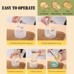 2 in 1 Portable Wireless Garlic Chopper Egg Beater Mixer Cooking Machine - Image 7