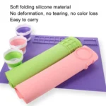 50x40cm Silicone Double Bowl Painting Pad Graffiti Oil Painting Mat Erasable and Washable Silicone Pad - Image 5