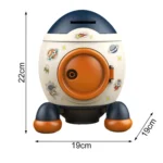 Children Cartoon Rocket Money Bank Savings Bank Ornament Gifts For Boys And Girls - Image 2