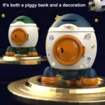 Children Cartoon Rocket Money Bank Savings Bank Ornament Gifts For Boys And Girls - Image 3