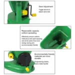 Hand-Powered Seed Spreader for Fertilizer, Salt, Ice Melt Gardens Lawns Small Farms Tool - Image 5