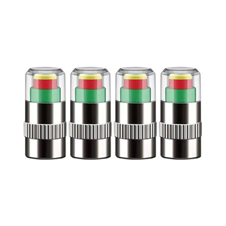4pcs /Set Vehicle Tire Valve Caps High Precision Tire Pressure Monitoring Warning Cap