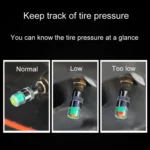 4pcs /Set Vehicle Tire Valve Caps High Precision Tire Pressure Monitoring Warning Cap - Image 3