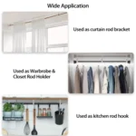 Curtain Roman Rod Top Installation Bracket Curtain Mounting Base Trays Accessories - Image 5