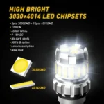 2pcs T10 3030+4014 18LED Constant Current Decoder Indicator Light Reversing Light - Image 3