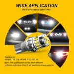 2pcs T10 3030+4014 18LED Constant Current Decoder Indicator Light Reversing Light - Image 6