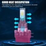 2pcs H11B 3570 2LED 80W Car Headlight Bulbs High Bright Fog Lights - Image 6