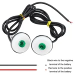2pcs 23mm Motorcycle Eagle Eye Light Reverse Rearview Mirror Spotlight - Image 4