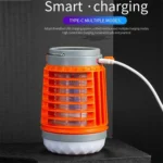E-SMARTER W890-1 Solar LED Electric Shock Mosquito Light Outdoor USB Rechargeable Lighting Mosquito Trap - Image 4