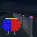 Solar Powered Double Sided LED Barricade Light Traffic Signal Red And Blue Strobe Road Warning Lights - Image 7