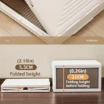 Stackable Plastic Storage Bins With Wheels & Magnetic Door For Snacks, Clothes, Kitchen Supplies, Shoes - Image 3