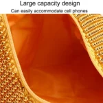 Evening Clutch Bag Ladies Banquet Soft Beaded Handbag - Image 3