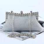 Aluminum Beads Rhinestone Evening Bag Ladies Banquet Evening Clutch Bag - Image 2