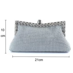 Aluminum Beads Rhinestone Evening Bag Ladies Banquet Evening Clutch Bag - Image 3