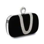 U-Shape Embellished Evening Bag Ladies Banquet Evening Clutch Bag - Image 2
