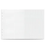 25sheets /Set A5 6 Holes Save Money Challenge Envelopes Replacement Inner Page