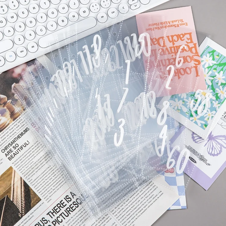 TBD06048183_B1.webp 25sheets /Set A5 6 Holes Save Money Challenge Envelopes Replacement Inner Page - Image 2