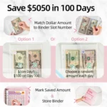 25sheets /Set A5 6 Holes Save Money Challenge Envelopes Replacement Inner Page - Image 6