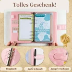 A6 German Loose Leaf Cash Budget Notebook Crocodile Pattern Macaron PU Leather Budget Planner - Image 4