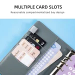 A6 German Loose Leaf Cash Budget Notebook Crocodile Pattern Macaron PU Leather Budget Planner - Image 6