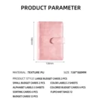 A6 German Loose Leaf Cash Budget Notebook Crocodile Pattern Macaron PU Leather Budget Planner - Image 7