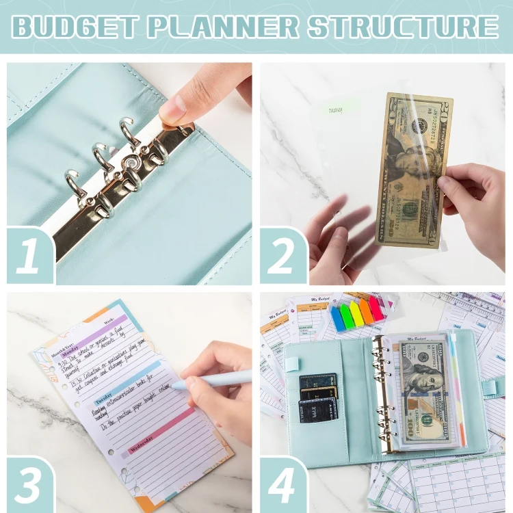 TBD06048195_B4.webp A6 Macaron Loose-Leaf Weekly Plan Monthly Plan Notebook PU Leather Multi-Function Storage Handbook - Image 5