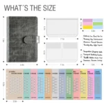 A6 Crocodile Pattern Money Saving Challenge Budget Notebook PU Leather Envelope Binder Budget - Image 3