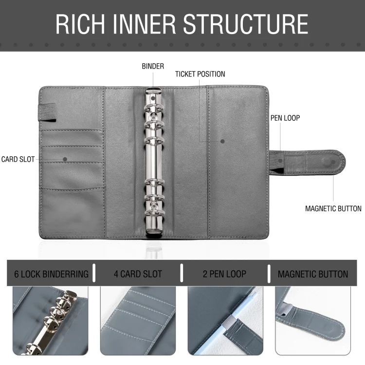 TBD06048198_B3.webp A6 Crocodile Pattern Money Saving Challenge Budget Notebook PU Leather Envelope Binder Budget - Image 4