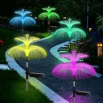 Solar Optical Fiber Jellyfish Lights Outdoor LED Waterproof Garden Decoration Ambiance Light - Image 2