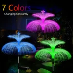 Solar Optical Fiber Jellyfish Lights Outdoor LED Waterproof Garden Decoration Ambiance Light - Image 4