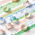 4rolls /Box 2.5cm x 2m Slow Life Washi Tape for Scrapbooking and Journal Decoration - Image 4