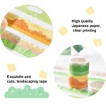 4rolls /Box 2.5cm x 2m Slow Life Washi Tape for Scrapbooking and Journal Decoration - Image 6