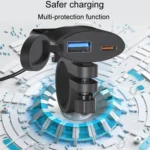 Fast Charging Dual-USB QC3.0 Motorcycle Cell Phone Charger - Image 5