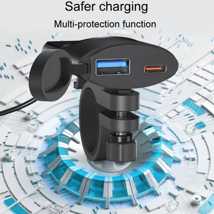 TBD06048223_4.webp Fast Charging Dual-USB QC3.0 Motorcycle Cell Phone Charger - Image 5